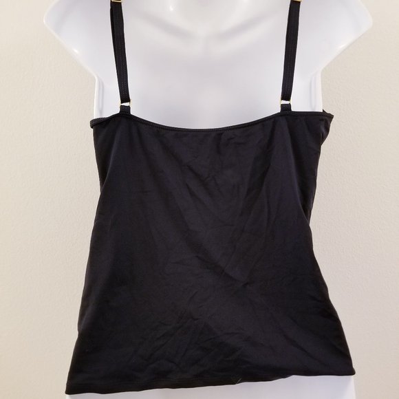 La Blanca Black Tankini Top - Size 10 - Picture 4 of 8